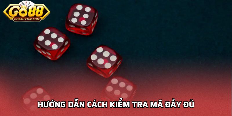 Hướng dẫn cách kiểm tra mã đầy đủ